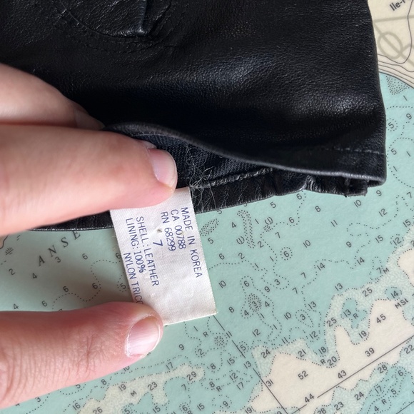 Vintage 90s Black Leather Driving Gloves - Picture 5 of 5